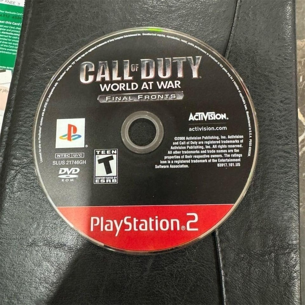Call of Duty: World at War Final Fronts PS2 Game Disc Only 2008